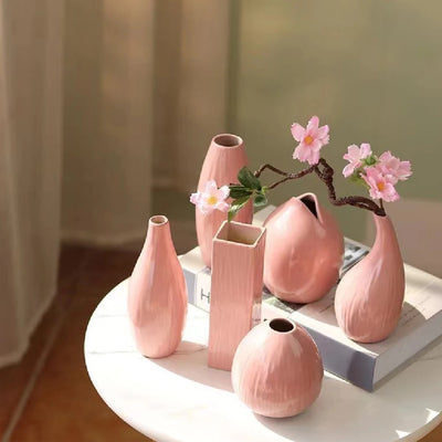 Simple ceramic vase decoration, living room home dining table decoration, hydroponic plant small vase