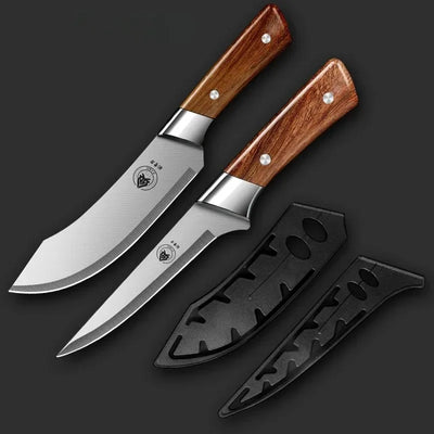 Upgraded Professional Boning&Butcher Knife Set–High Carbon Steel Multi-Functional Meat &Fillet Knife for Kitchen BBQ&Picnic Use