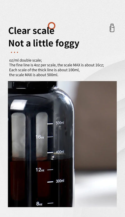 Bincoo 600ml Cold Brew Coffee Tea Maker with 300-Mesh Filter Leakproof Iced Drink Travel Tumbler BPA-Free Tritan Material