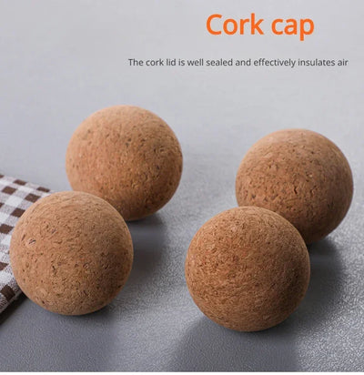Sealed Jar Cork Stopper Glass Coffee Beans Dried Fruit Storage Box Kitchen Food Multigrain Storage Jar Creative Cork Tea Jar