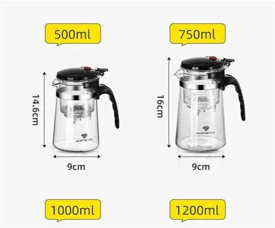 500ml-1800ml  Glass Teapot  Borosilicate Glass Split Type Teapot Heat Resistant Glass Teapot Tea Part Gift Idea Household